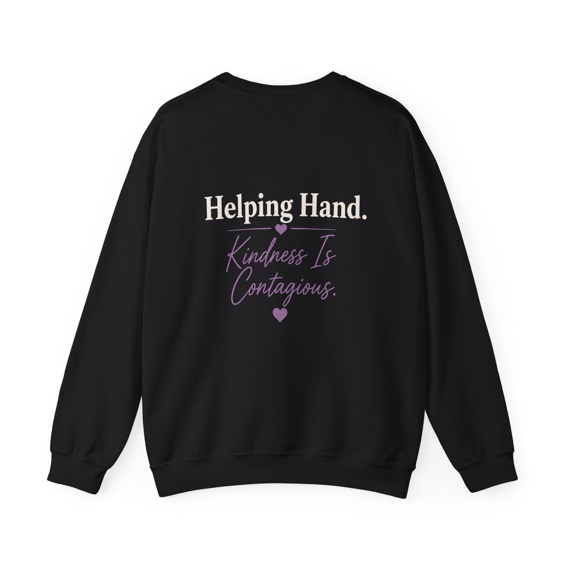 Helping Hand Sweatshirt — "Kindness Is Contagious" Crewneck - Kindcore ComfortsHelping Hand Sweatshirt — "Kindness Is Contagious" CrewneckNavySweatshirtPrintifyKindcore Comforts20457205540492320677