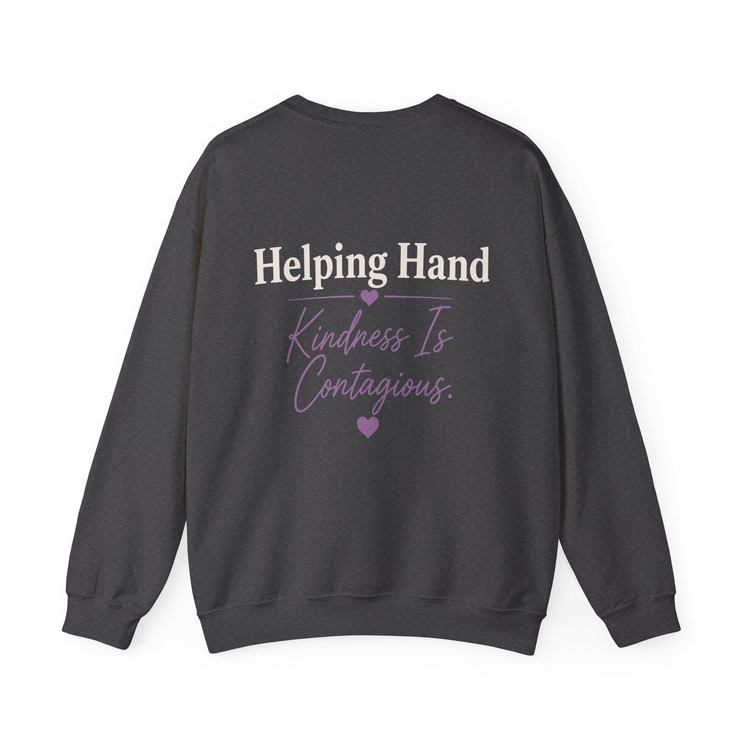 Helping Hand Sweatshirt — "Kindness Is Contagious" Crewneck - Kindcore ComfortsHelping Hand Sweatshirt — "Kindness Is Contagious" CrewneckNavySweatshirtPrintifyKindcore Comforts20457205540492320677