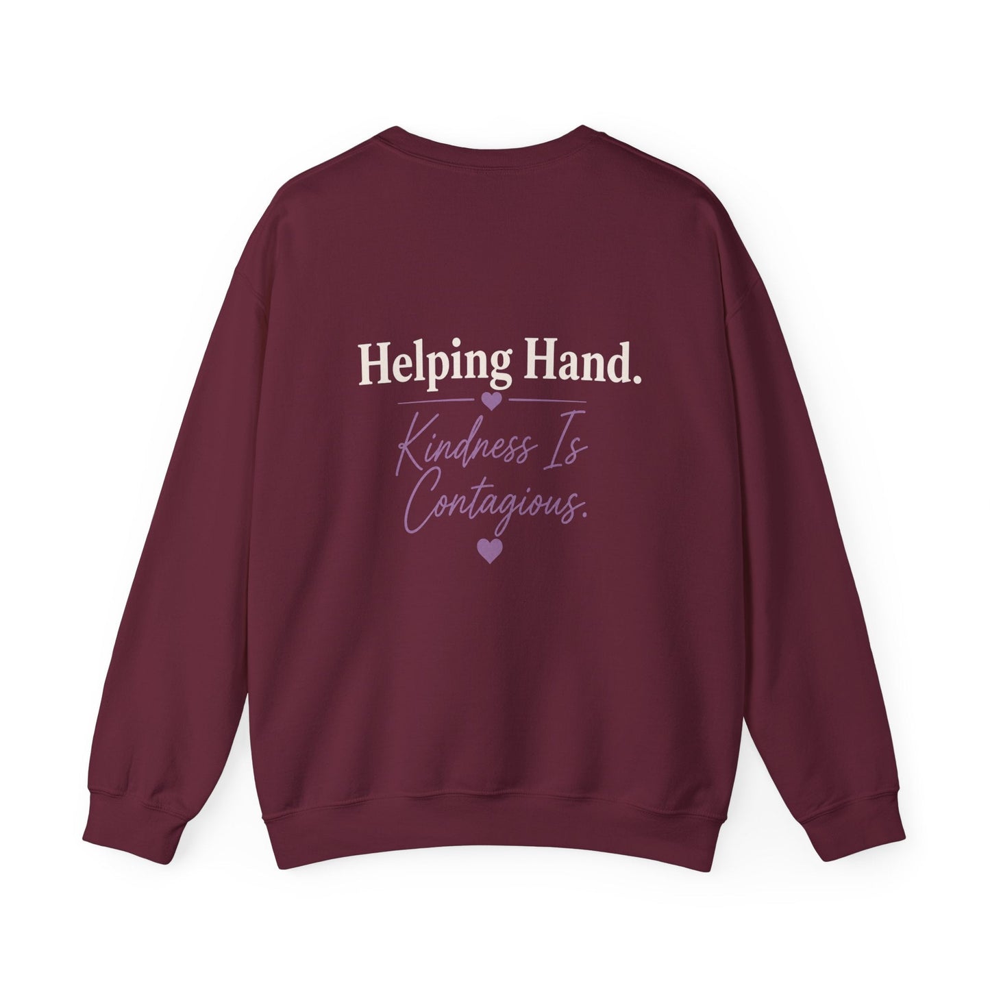 Helping Hand Sweatshirt — "Kindness Is Contagious" Crewneck - Kindcore ComfortsHelping Hand Sweatshirt — "Kindness Is Contagious" CrewneckNavySweatshirtPrintifyKindcore Comforts20457205540492320677