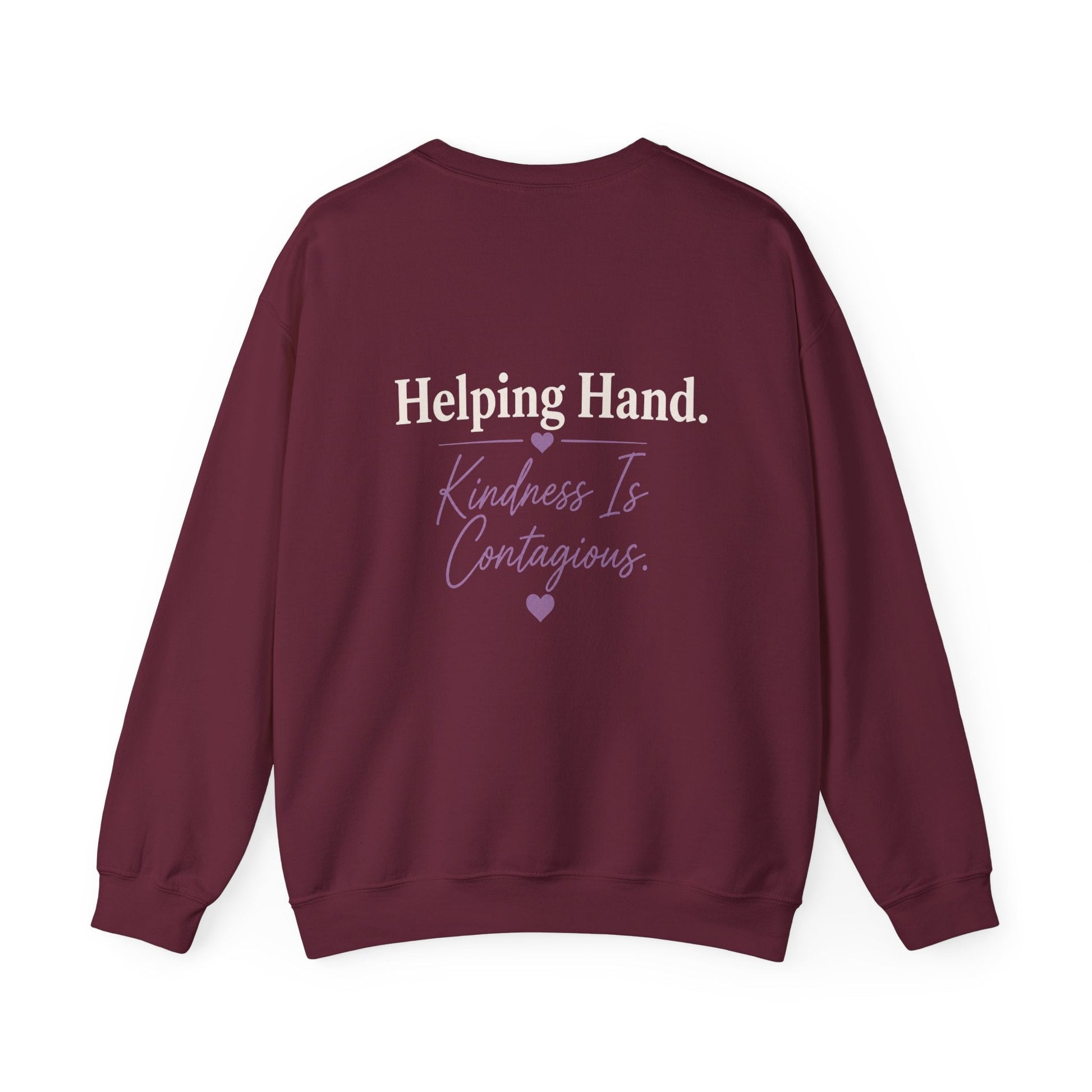 Helping Hand Sweatshirt — "Kindness Is Contagious" Crewneck - Kindcore ComfortsHelping Hand Sweatshirt — "Kindness Is Contagious" CrewneckNavySweatshirtPrintifyKindcore Comforts20457205540492320677