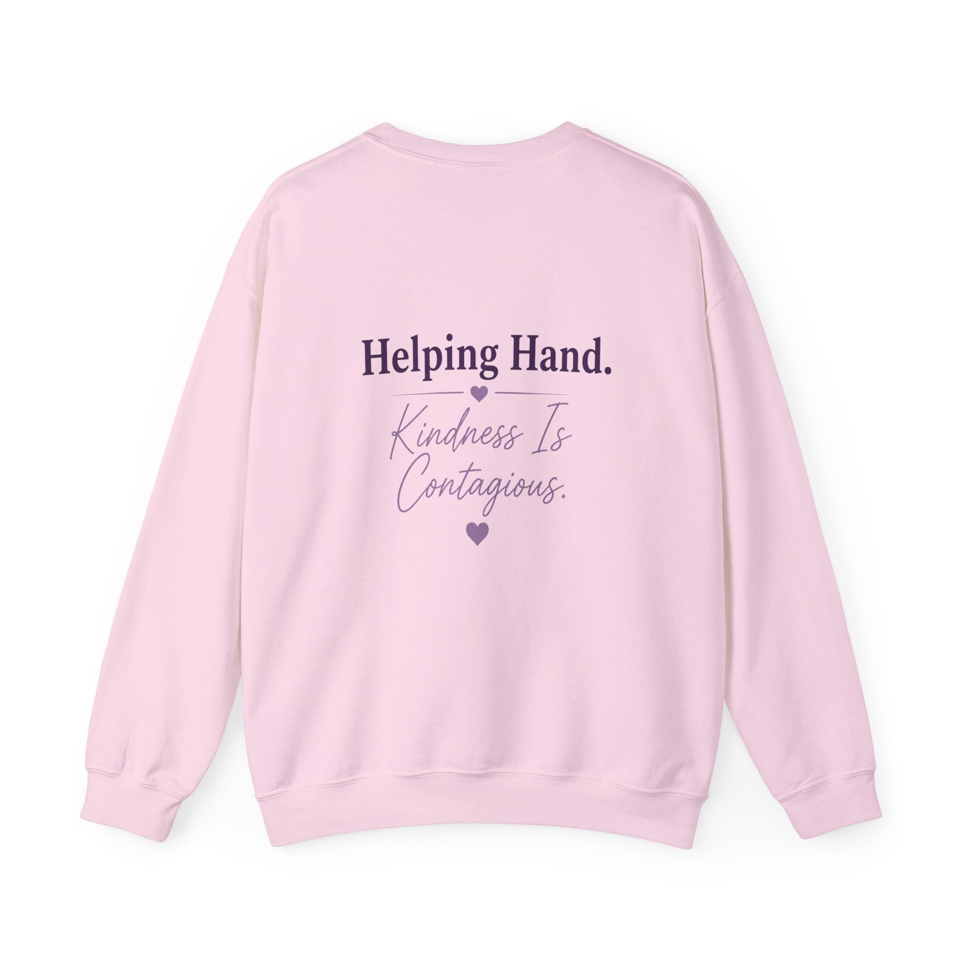Helping Hand Sweatshirt — "Kindness Is Contagious" Crewneck - Kindcore ComfortsHelping Hand Sweatshirt — "Kindness Is Contagious" CrewneckNavySweatshirtPrintifyKindcore Comforts20457205540492320677