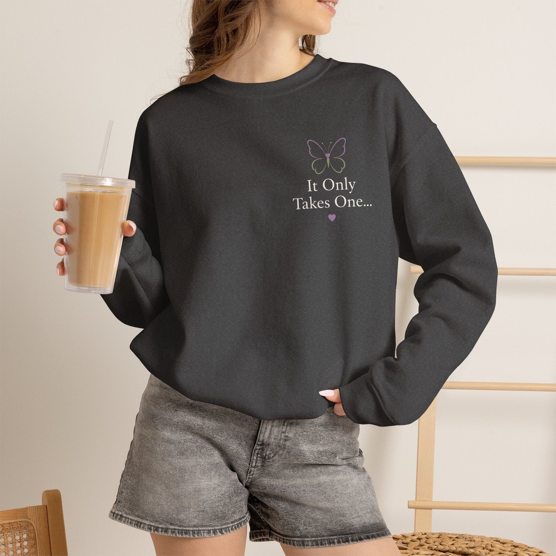 Helping Hand Sweatshirt — "Kindness Is Contagious" Crewneck - Kindcore ComfortsHelping Hand Sweatshirt — "Kindness Is Contagious" CrewneckDark HeatherSweatshirtPrintifyKindcore Comforts25754963468366110769