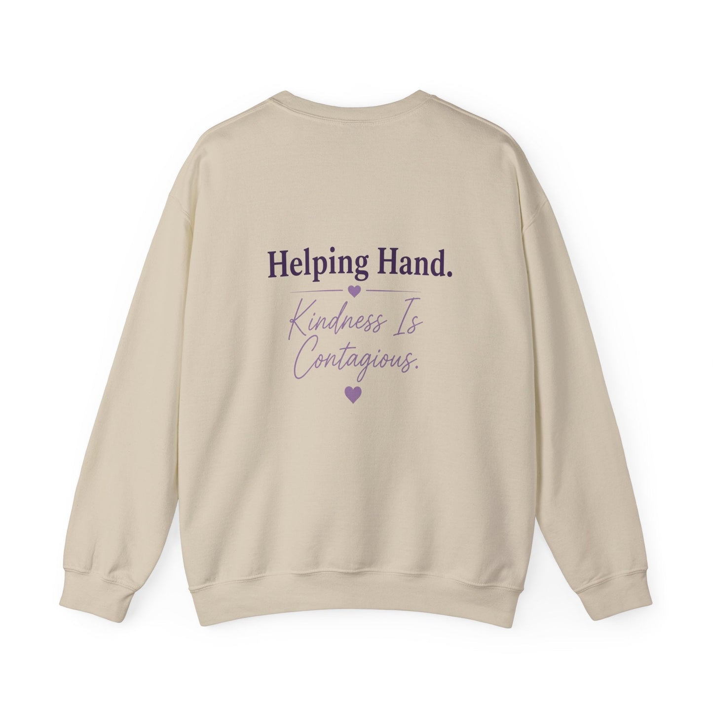 Helping Hand Sweatshirt — "Kindness Is Contagious" Crewneck - Kindcore ComfortsHelping Hand Sweatshirt — "Kindness Is Contagious" CrewneckNavySweatshirtPrintifyKindcore Comforts20457205540492320677