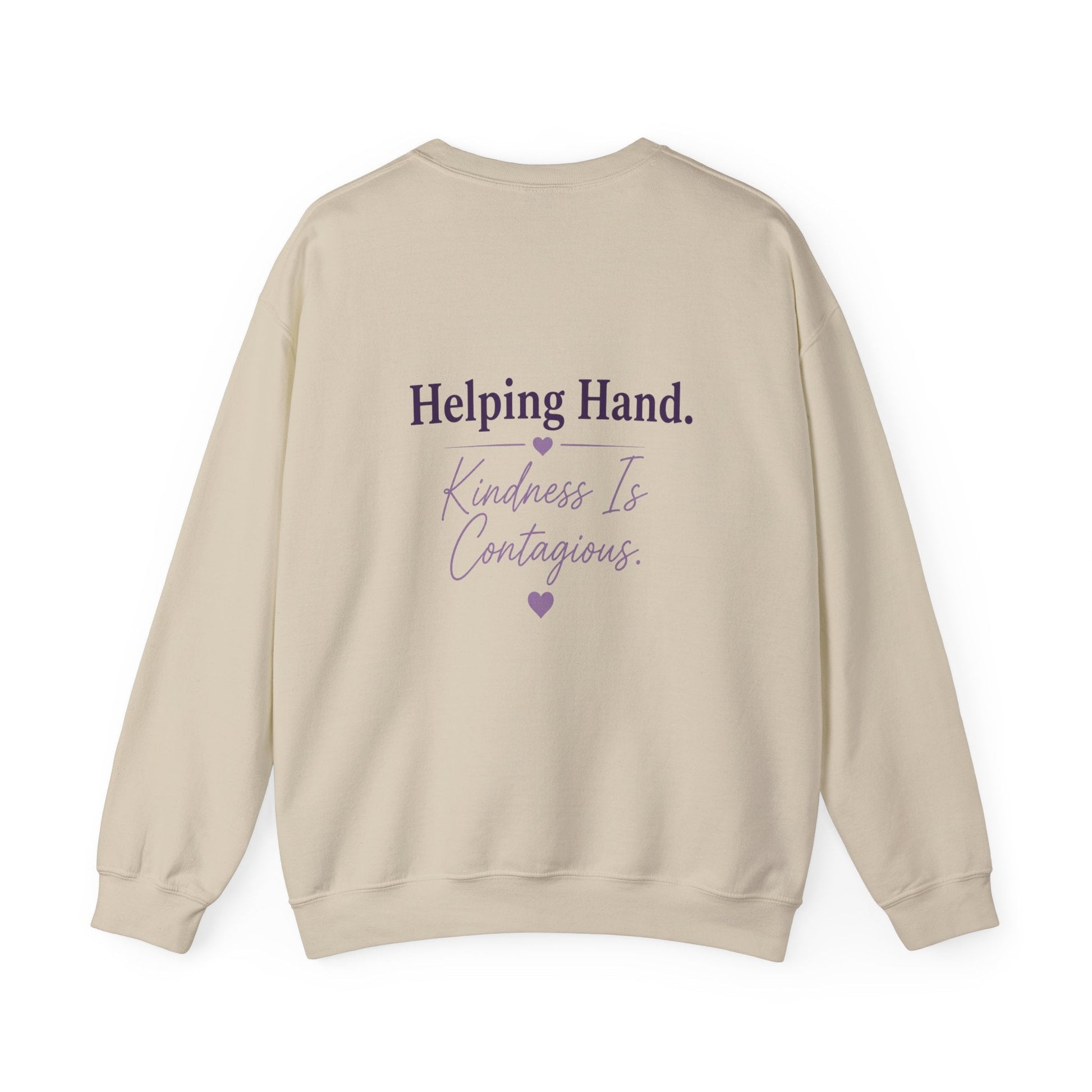 Helping Hand Sweatshirt — "Kindness Is Contagious" Crewneck - Kindcore ComfortsHelping Hand Sweatshirt — "Kindness Is Contagious" CrewneckNavySweatshirtPrintifyKindcore Comforts20457205540492320677