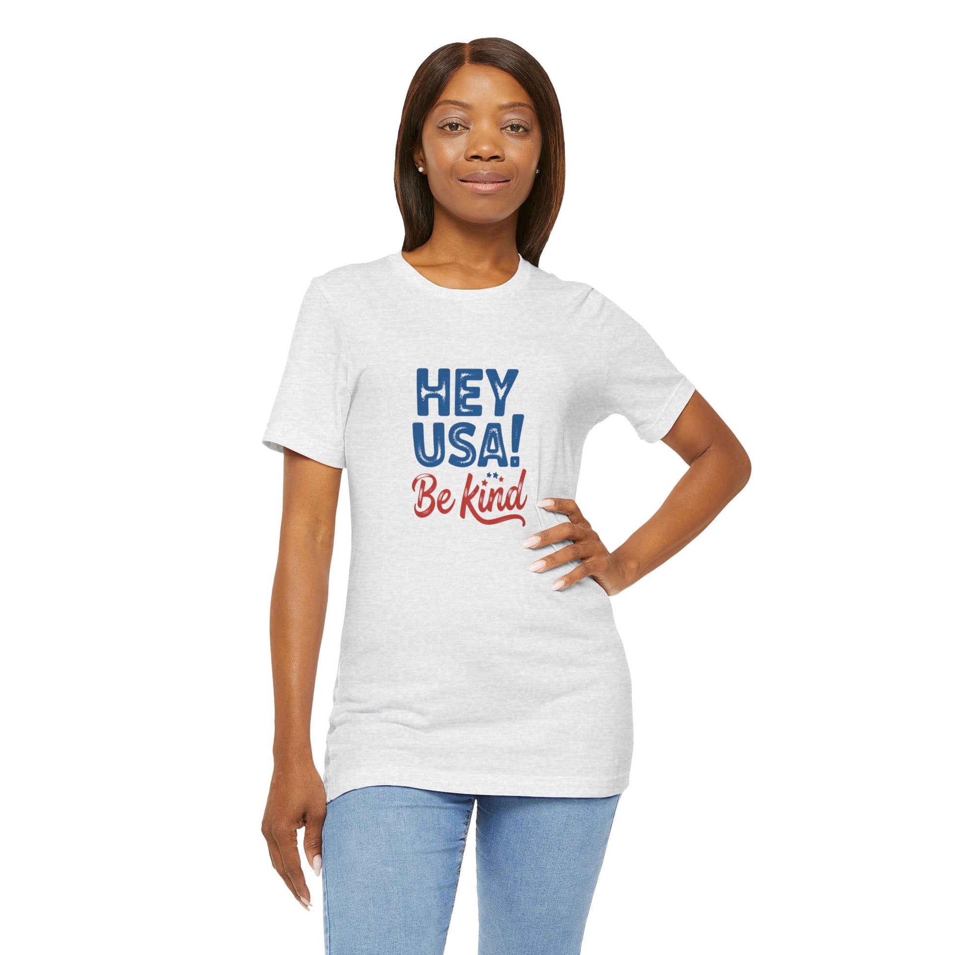 Hey USA! Be Kind Tee — Patriotic Positive Message T-Shirt - Kindcore ComfortsHey USA! Be Kind Tee — Patriotic Positive Message T-Shirt - Kindcore ComfortsHeather AquaT-ShirtPrintifyKindcore Comforts19174633013124015162