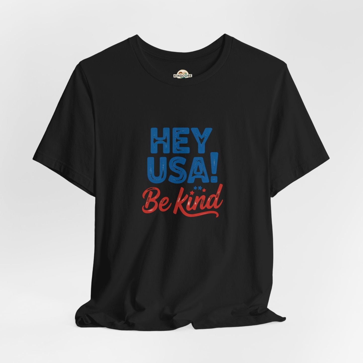 Hey USA! Be Kind Tee — Patriotic Positive Message T-Shirt - Kindcore ComfortsHey USA! Be Kind Tee — Patriotic Positive Message T-Shirt - Kindcore ComfortsHeather AquaT-ShirtPrintifyKindcore Comforts19174633013124015162