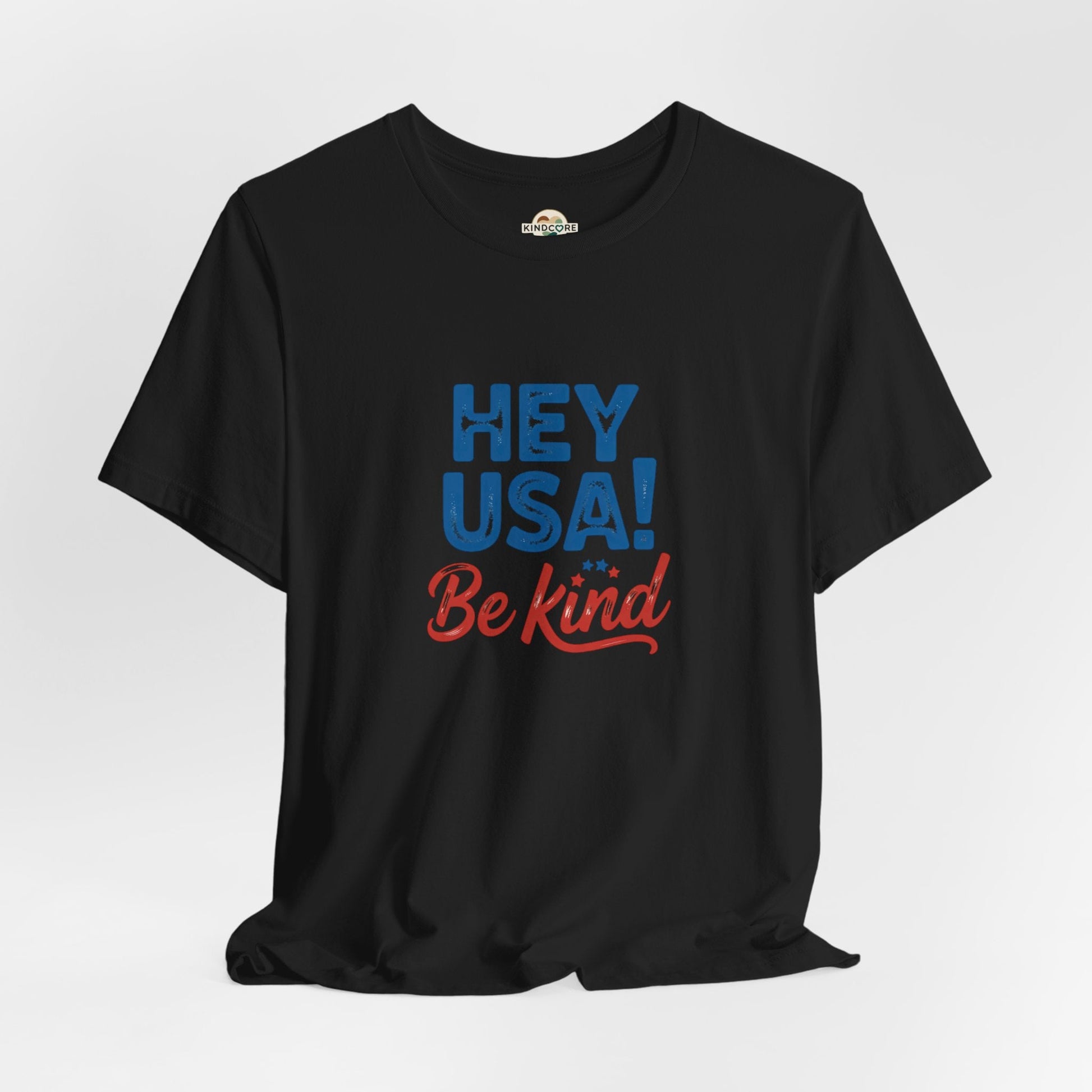 Hey USA! Be Kind Tee — Patriotic Positive Message T-Shirt - Kindcore ComfortsHey USA! Be Kind Tee — Patriotic Positive Message T-Shirt - Kindcore ComfortsHeather AquaT-ShirtPrintifyKindcore Comforts19174633013124015162