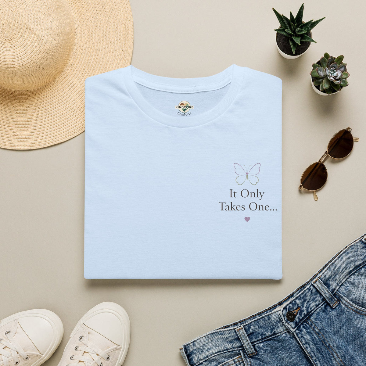 It Only Takes One Helping Hand Tee - For Women - Kindcore ComfortsIt Only Takes One Helping Hand Tee - For WomenST-ShirtPrintifyKindcore Comforts25317736835606729408