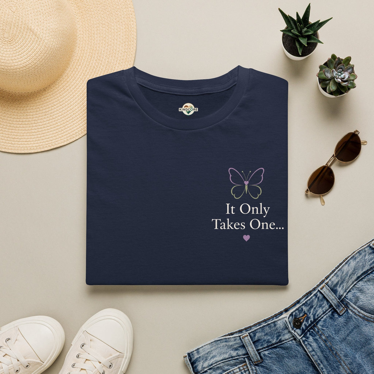 It Only Takes One Helping Hand Tee - For Women - Kindcore ComfortsIt Only Takes One Helping Hand Tee - For WomenST-ShirtPrintifyKindcore Comforts25317736835606729408