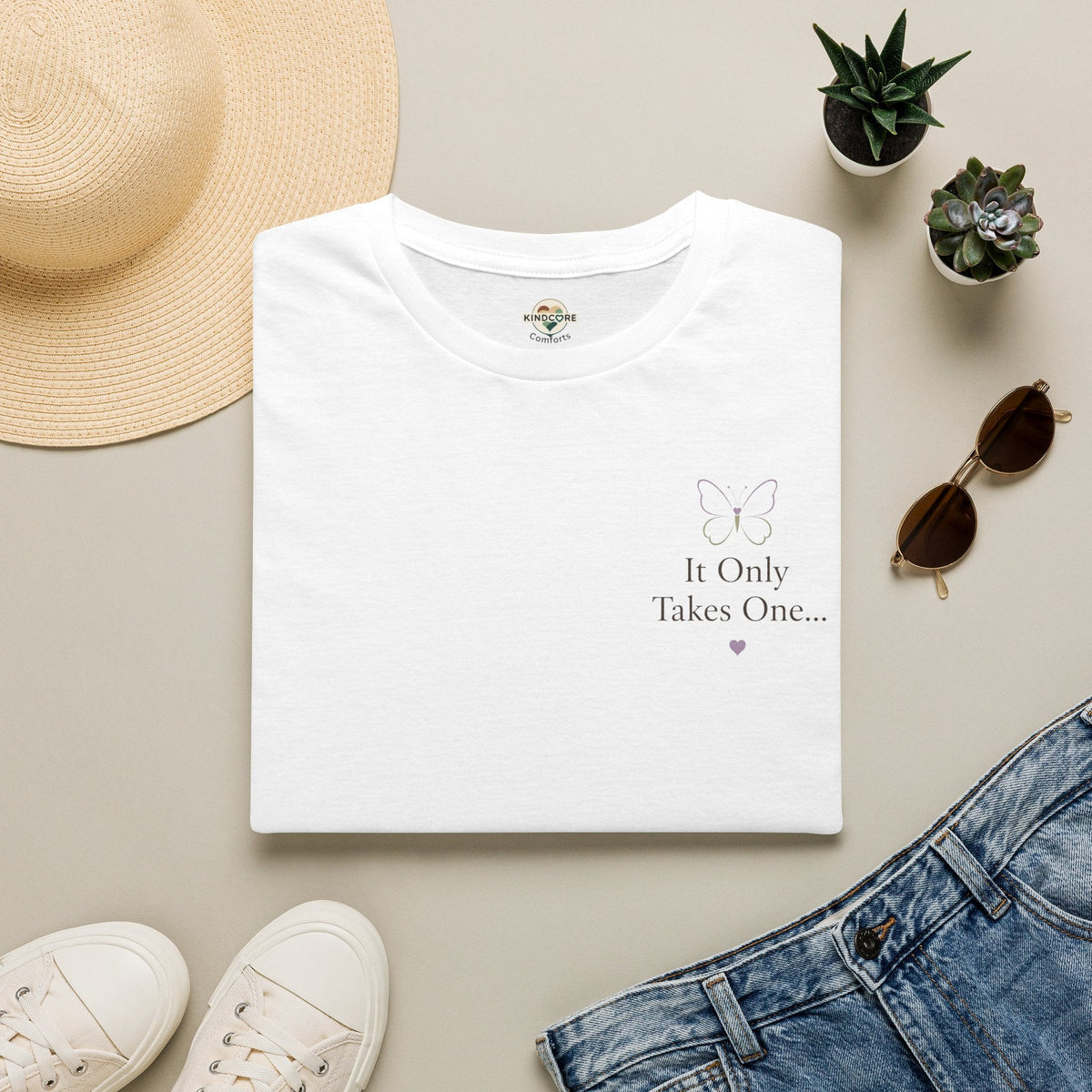 It Only Takes One Kind Word T-Shirt - For Women - Kindcore ComfortsIt Only Takes One Kind Word T-Shirt - For WomenST-ShirtPrintifyKindcore Comforts14643000800764949243