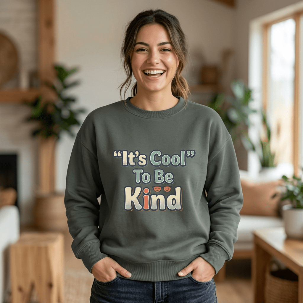 It's Cool to be Kind Unisex Sweatshirt - Garment-Dyed Comfort - Kindcore ComfortsIt's Cool to be Kind Unisex Sweatshirt - Garment-Dyed Comfort - Kindcore ComfortsSSweatshirtPrintifyKindcore Comforts25257068363435324821