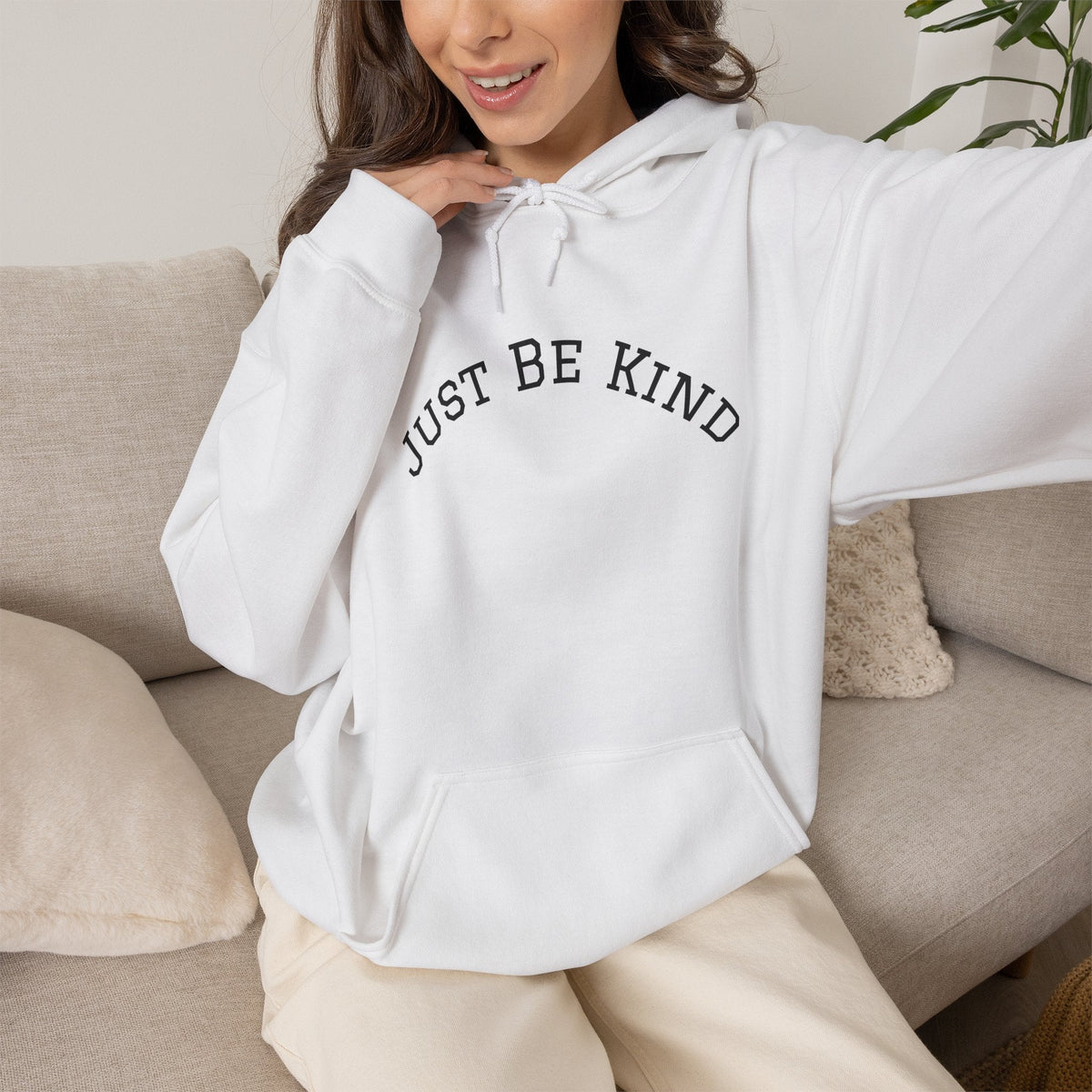 Just Be Kind Hoodie Sweatshirt - Kindcore ComfortsJust Be Kind Hoodie SweatshirtWhiteHoodiePrintifyKindcore Comforts18865976169948385887