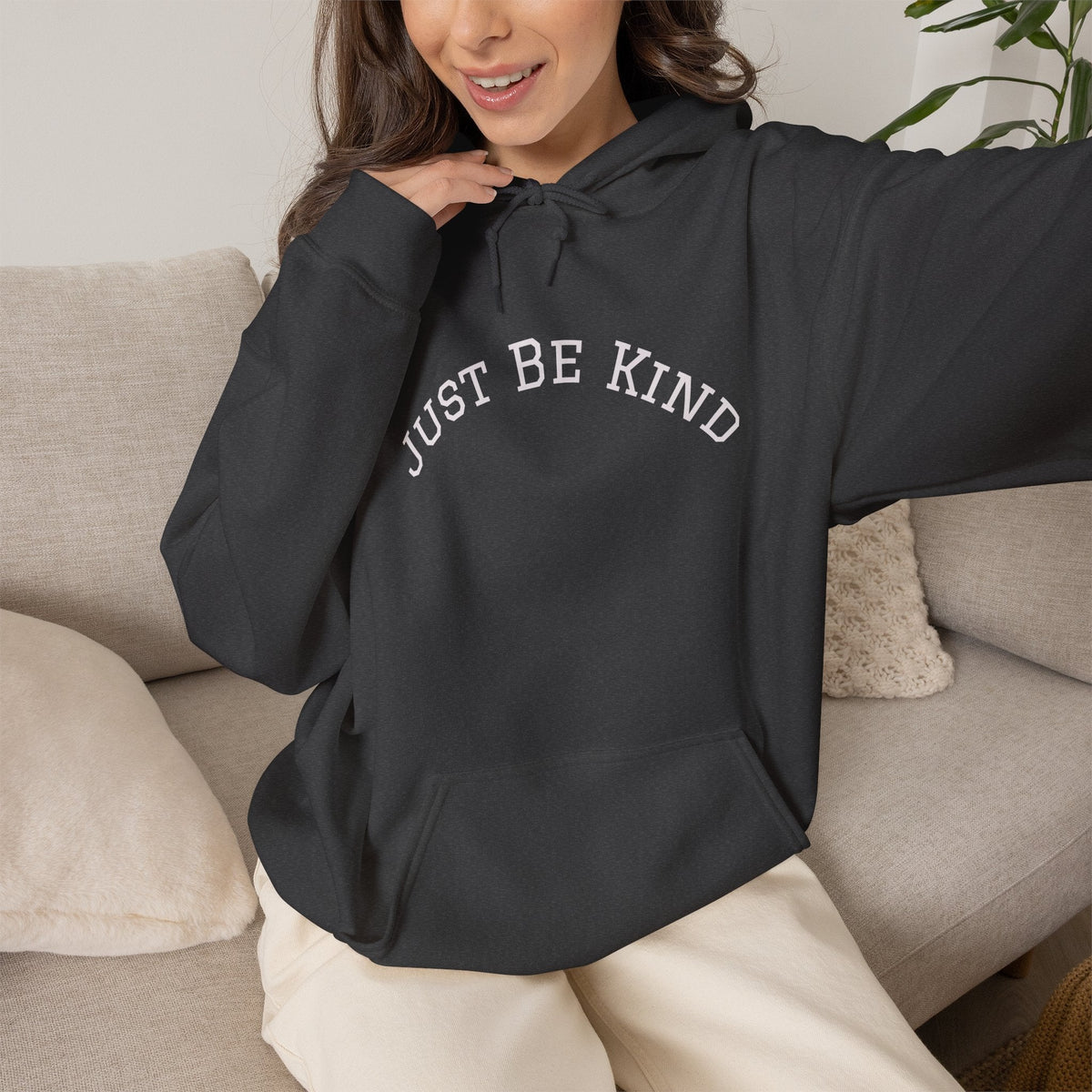 Just Be Kind Hoodie Sweatshirt - Kindcore ComfortsJust Be Kind Hoodie SweatshirtDark HeatherHoodiePrintifyKindcore Comforts28488153407565711920