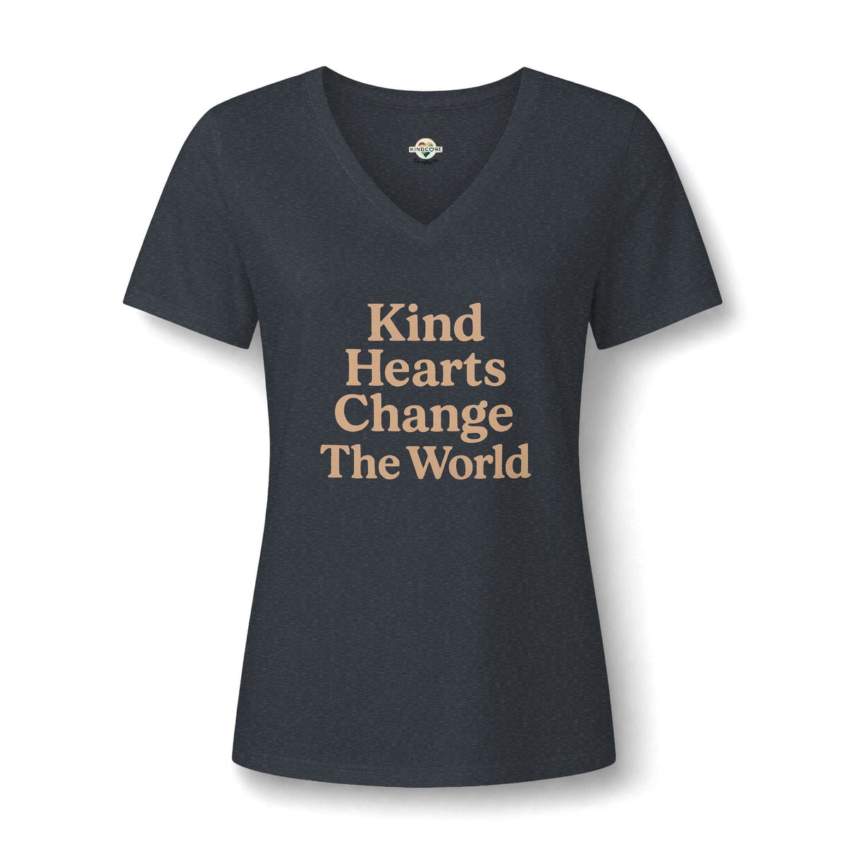 Kind Hearts V-Neck Tee - Kindcore ComfortsKind Hearts V-Neck TeeST-ShirtPrintifyKindcore Comforts17491525028011646497