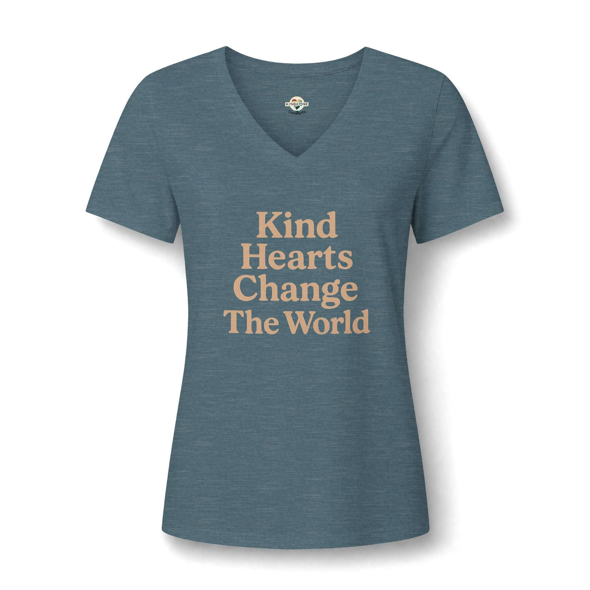 Kind Hearts V-Neck Tee - Kindcore ComfortsKind Hearts V-Neck TeeST-ShirtPrintifyKindcore Comforts28807834148498149964
