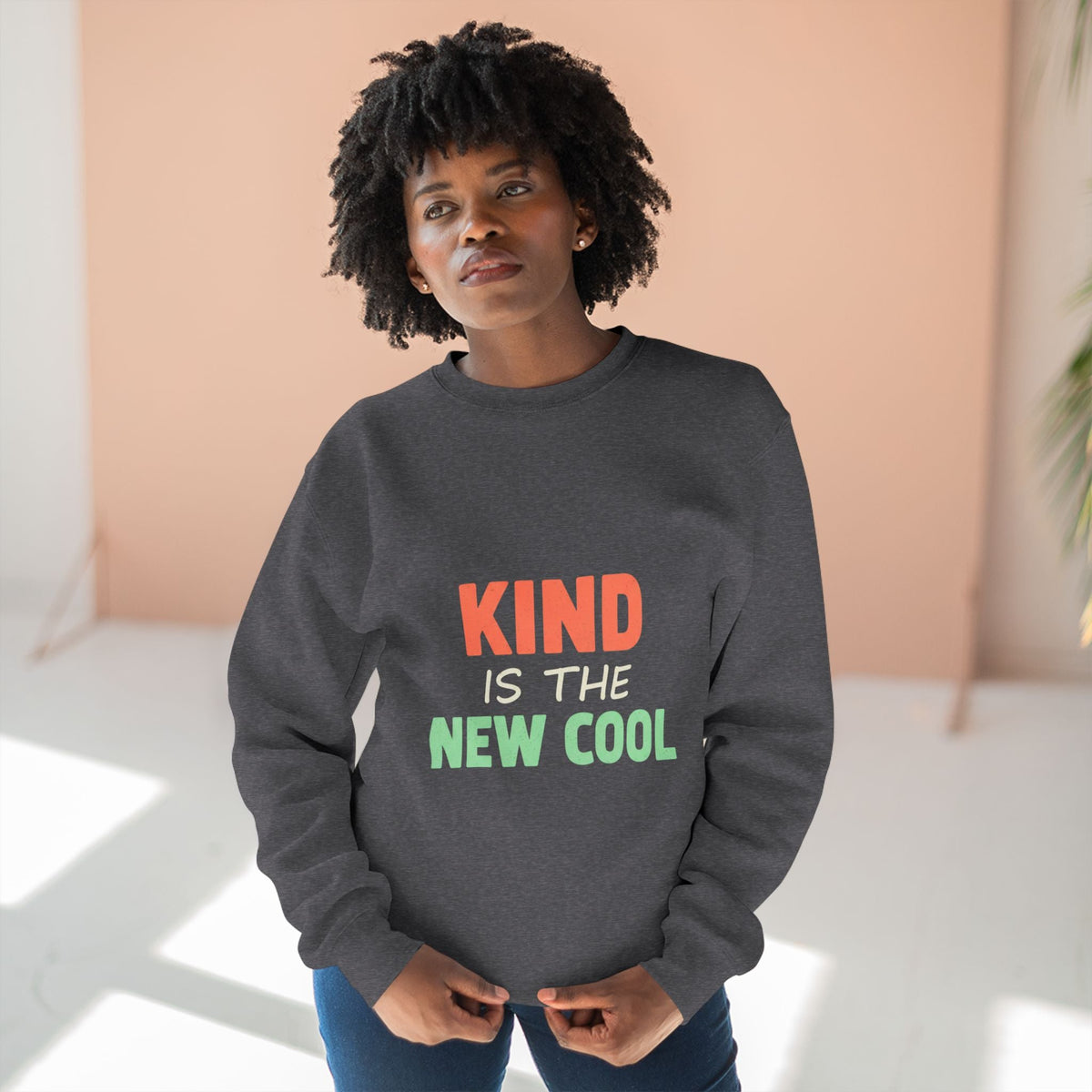 Kind Is the New Cool Crewneck Sweatshirt - Kindcore ComfortsKind Is the New Cool Crewneck SweatshirtCharcoal HeatherSweatshirtPrintifyKindcore Comforts26151310584089621308