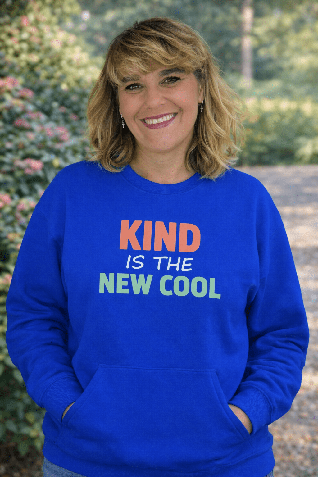 Kind Is the New Cool Crewneck Sweatshirt - Kindcore ComfortsKind Is the New Cool Crewneck SweatshirtRoyal BlueSweatshirtPrintifyKindcore Comforts22382129305280174554