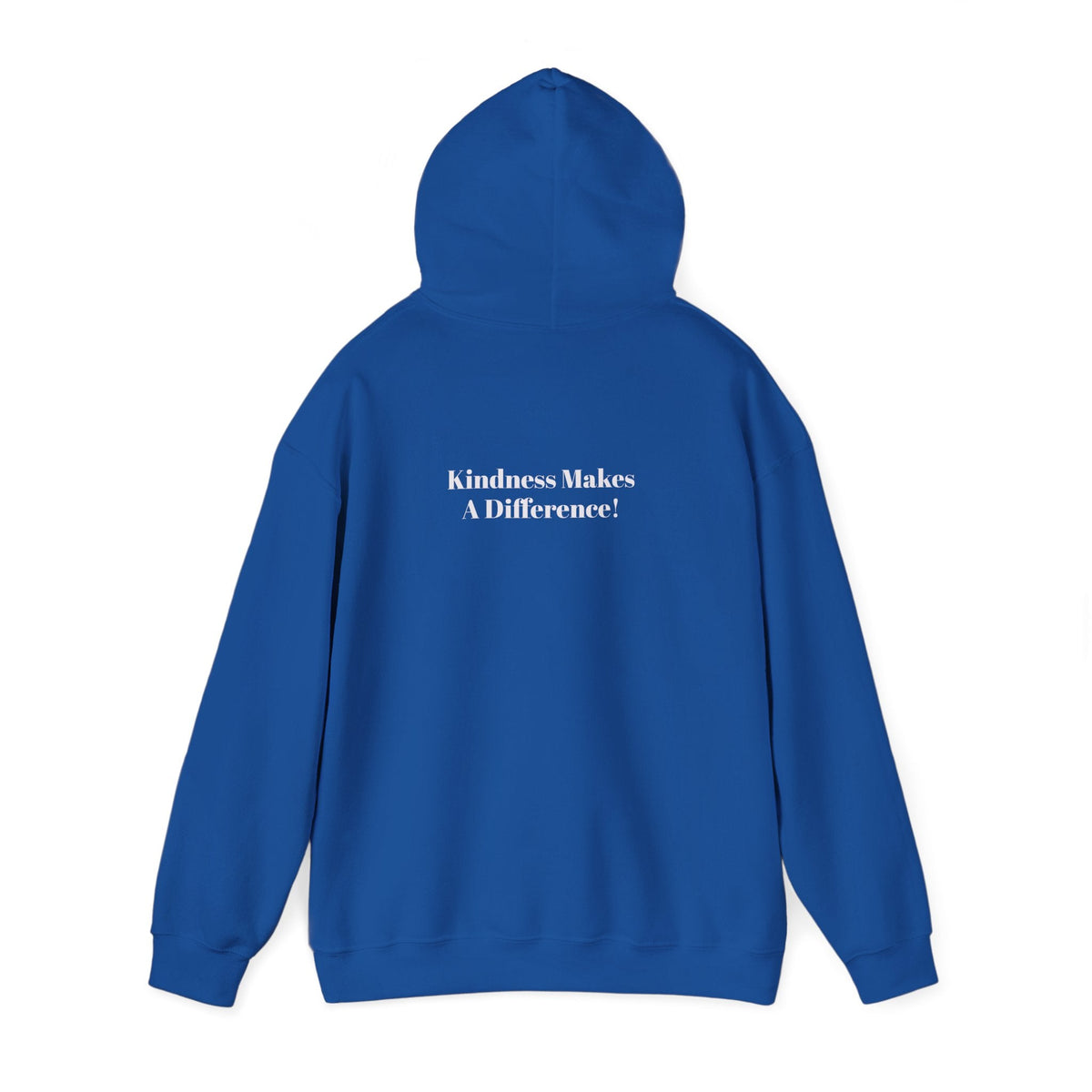 Kindness Hoodie A Happy Way to Say How You Feel - Cozy Pastel Sweatshirt for Women - Blue back