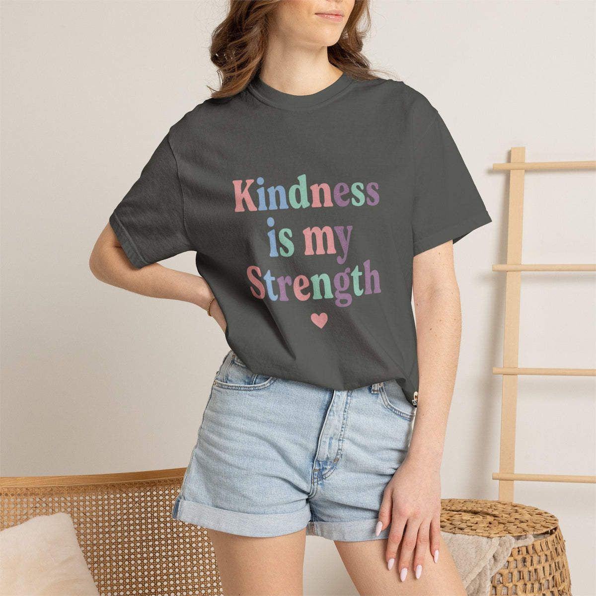 Kindness Is My Strength T-Shirt — Inspirational Positive Message Tee - Kindcore ComfortsKindness Is My Strength T-Shirt — Inspirational Positive Message TeeST-ShirtPrintifyKindcore Comforts12810292348209413715
