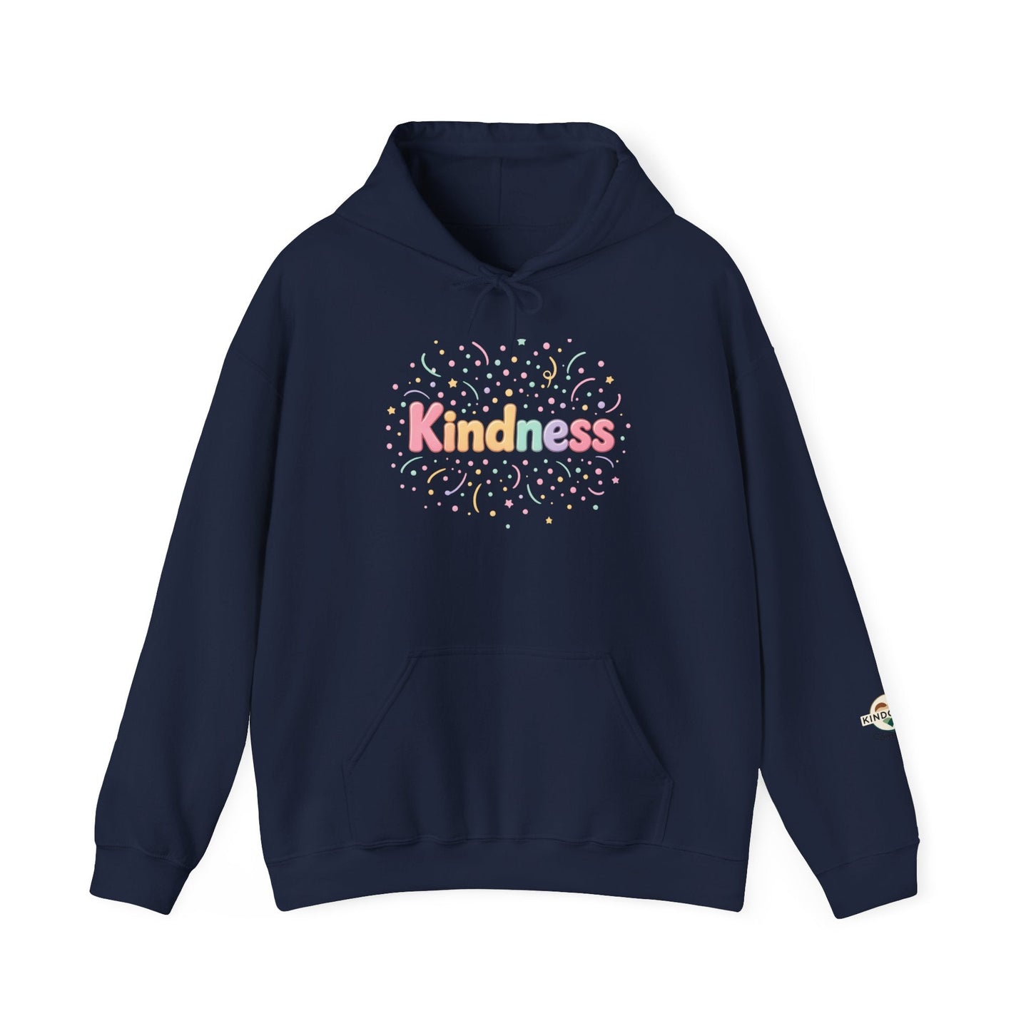 Kindness Pastel Hoodie – Cute Rainbow ‘Kindness’ Graphic hoodie - Kindcore ComfortsKindness Pastel Hoodie – Cute Rainbow ‘Kindness’ Graphic hoodie - Kindcore ComfortsNavyHoodiePrintifyKindcore Comforts21879244794700859825