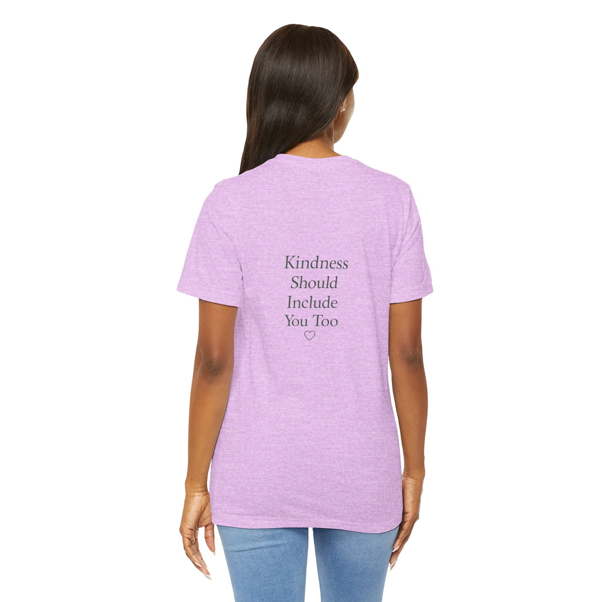 Kindness Should Include You Too Tee — Self‑Care Kindcore Comforts T‑Shirt - Kindcore ComfortsKindness Should Include You Too Tee — Self‑Care Kindcore Comforts T‑Shirt - Kindcore ComfortsHeather Prism LilacT-ShirtPrintifyKindcore Comforts33643975918886600049