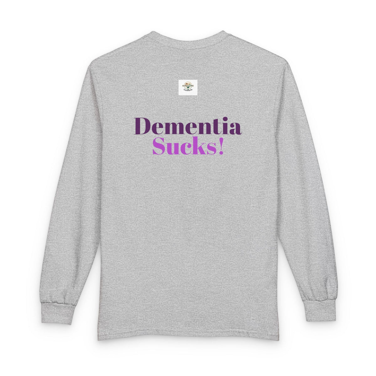 Long Sleeve Tee — "Love Never Clocks Out" | Dementia Sucks Awareness Shirt - Kindcore ComfortsLong Sleeve Tee — "Love Never Clocks Out" | Dementia Sucks Awareness ShirtSport GreyT-ShirtPrintifyKindcore Comforts33420243830807058178