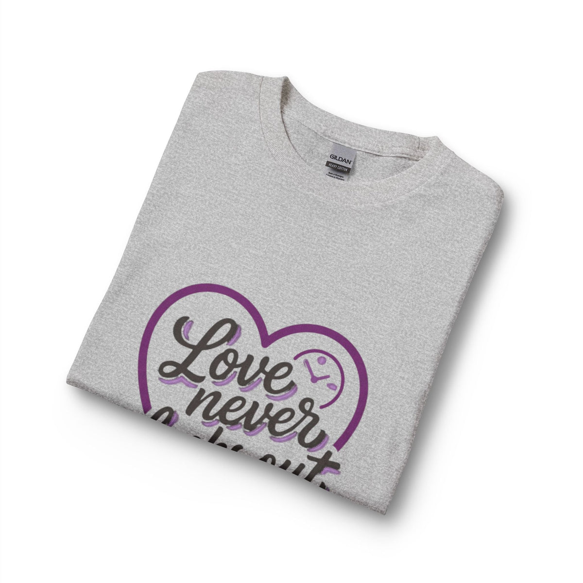 Long Sleeve Tee — "Love Never Clocks Out" | Dementia Sucks Awareness Shirt - Kindcore ComfortsLong Sleeve Tee — "Love Never Clocks Out" | Dementia Sucks Awareness ShirtSport GreyT-ShirtPrintifyKindcore Comforts33420243830807058178