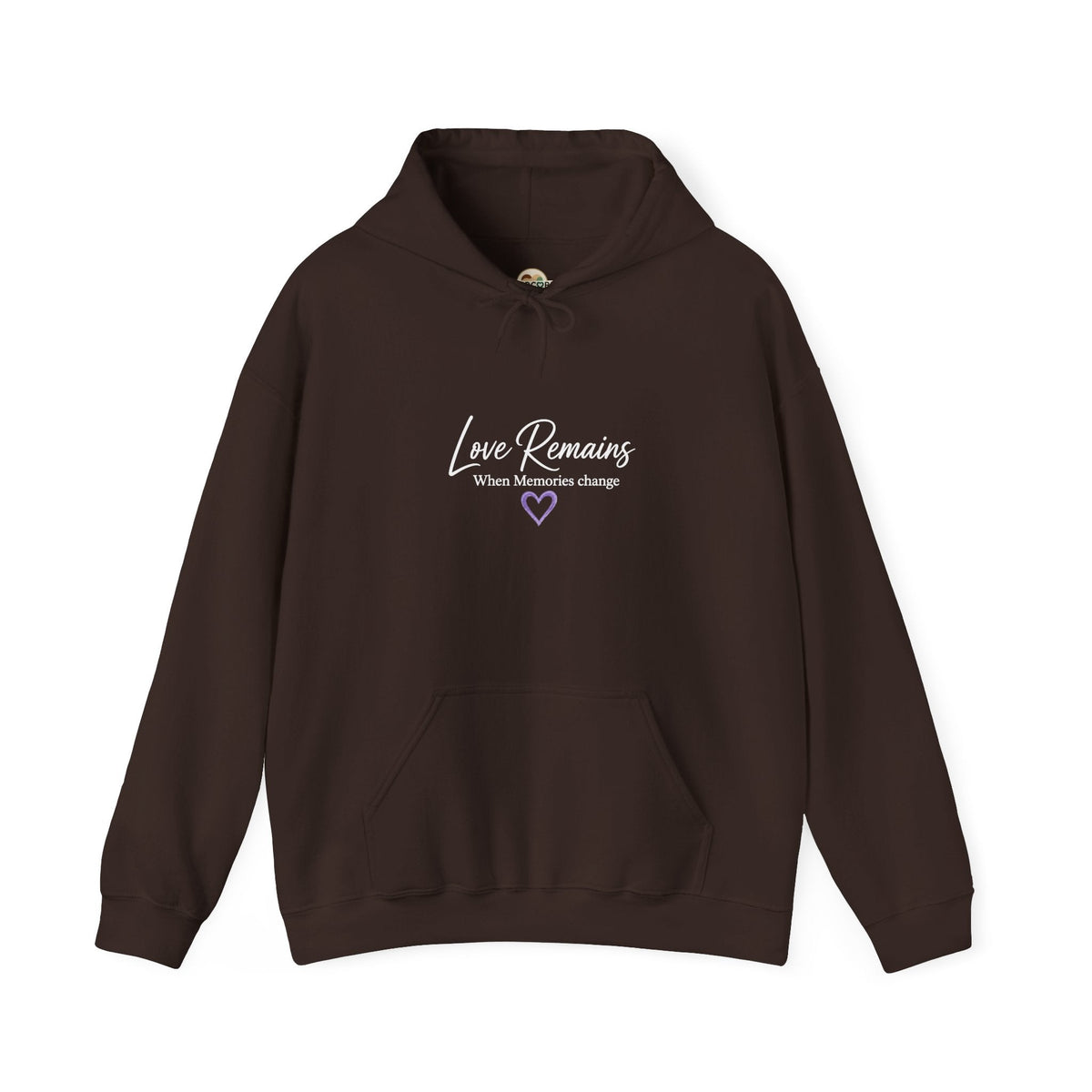 Love Remains Casual Pullover Hoodie - Kindcore ComfortsLove Remains Casual Pullover HoodieDark ChocolateHoodiePrintifyKindcore Comforts47351930441809405250