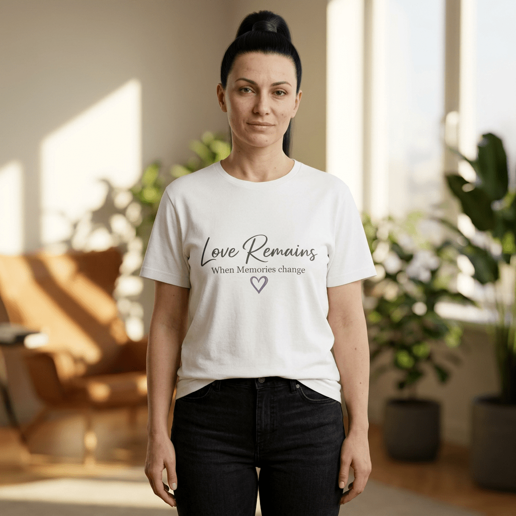 Love Remains T-Shirt — "Love Remains When Memories Change" Memorial Tee - Kindcore ComfortsLove Remains T-Shirt — "Love Remains When Memories Change" Memorial TeeST-ShirtPrintifyKindcore Comforts16494697792180968731