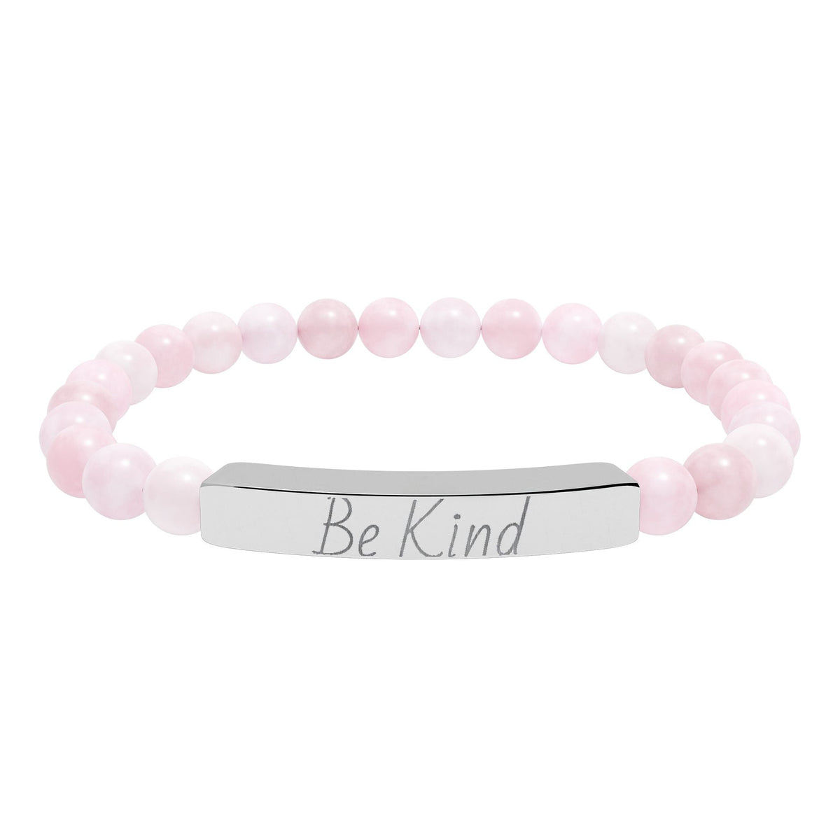 Natural Stone Motivational Bracelet - 'Be Kind' Engraved Stretch Bar - Kindcore ComfortsNatural Stone Motivational Bracelet - 'Be Kind' Engraved Stretch BarOne SizeRose QuartzAccessoriesPrintifyKindcore Comforts14107038557993723796