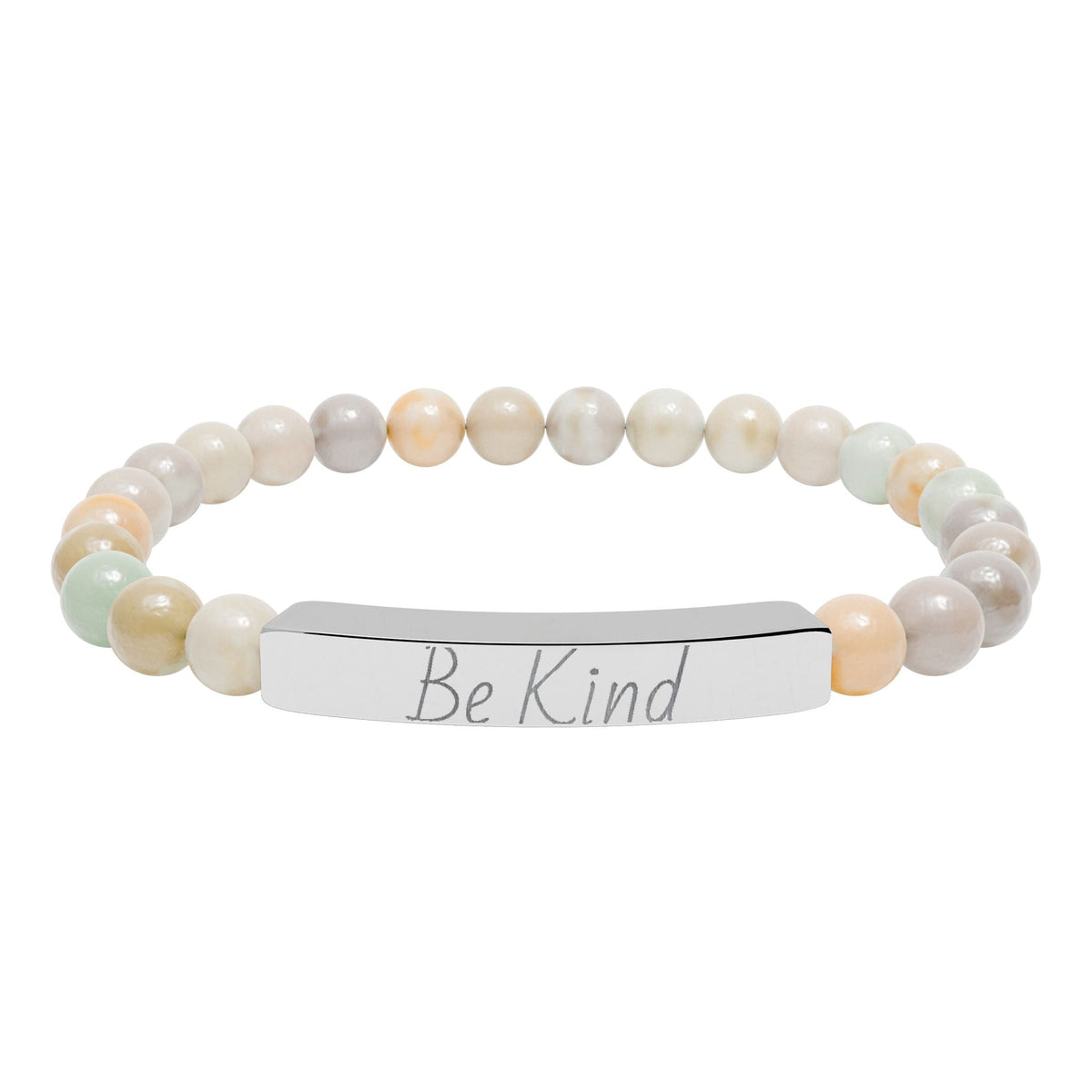 Natural Stone Motivational Bracelet - 'Be Kind' Engraved Stretch Bar - Kindcore ComfortsNatural Stone Motivational Bracelet - 'Be Kind' Engraved Stretch BarOne SizeAmazoniteAccessoriesPrintifyKindcore Comforts30842516487884221464