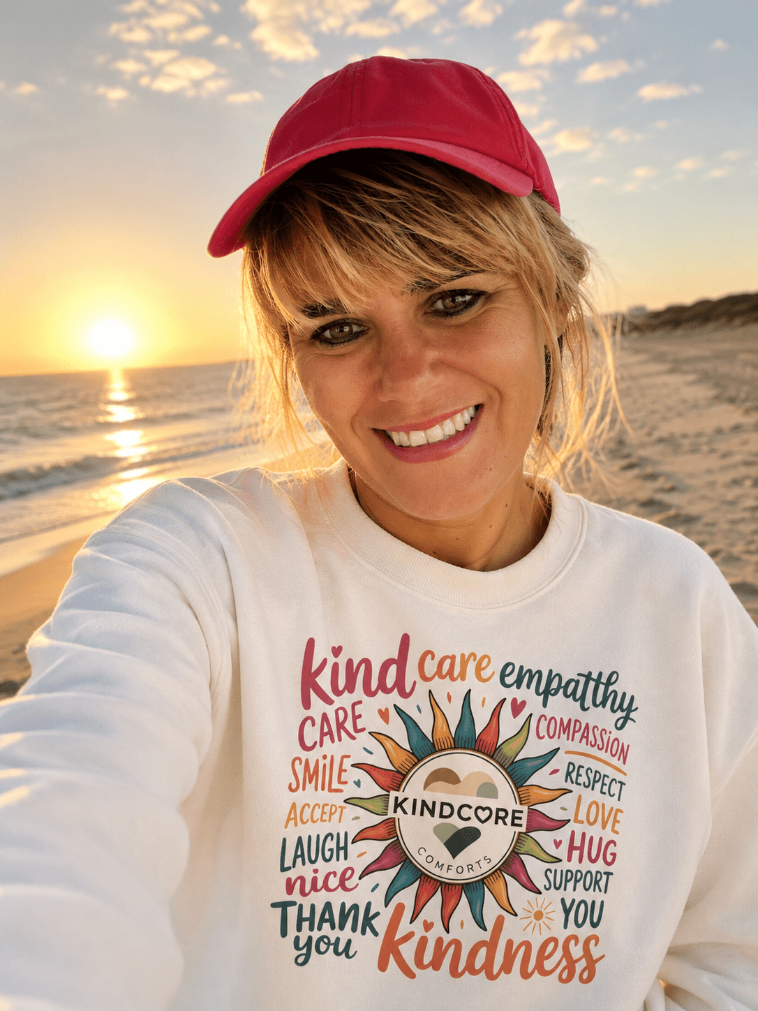 Sunburst filled with Kindness Crewneck - Kindcore ComfortsSunburst filled with Kindness Crewneck - Kindcore ComfortsSSweatshirtPrintifyKindcore Comforts18861430684822961419