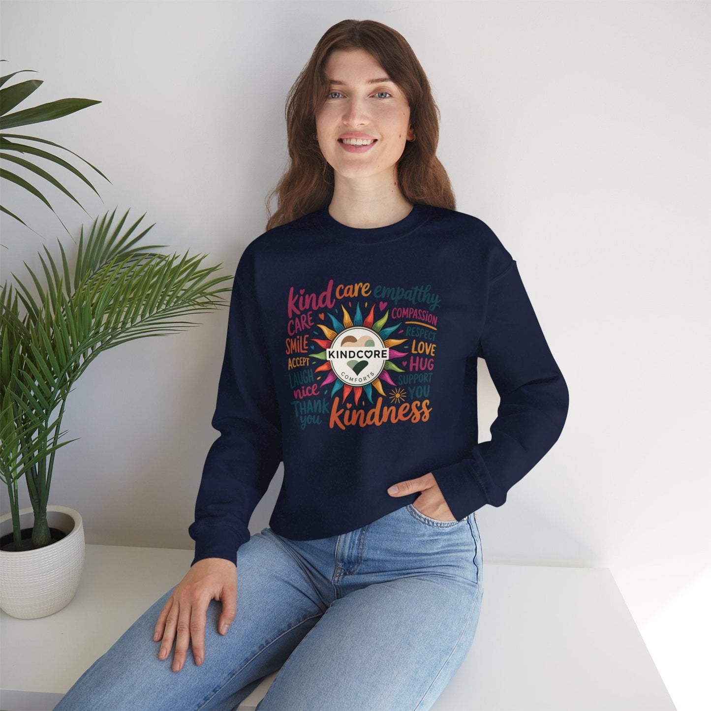 Sunburst filled with Kindness Crewneck - Kindcore ComfortsSunburst filled with Kindness Crewneck - Kindcore ComfortsSSweatshirtPrintifyKindcore Comforts30478058648065019856
