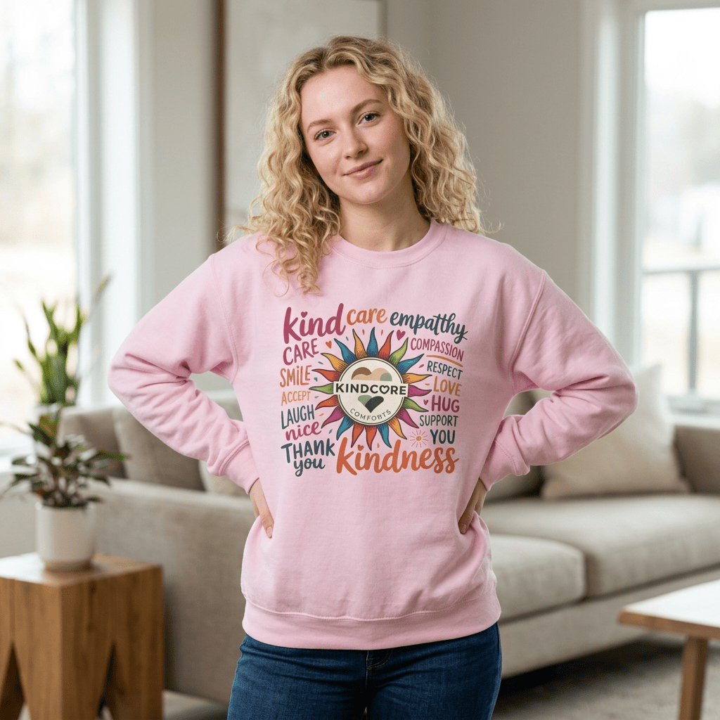 Sunburst filled with Kindness Crewneck - Kindcore ComfortsSunburst filled with Kindness Crewneck - Kindcore ComfortsSSweatshirtPrintifyKindcore Comforts33732684105019887648