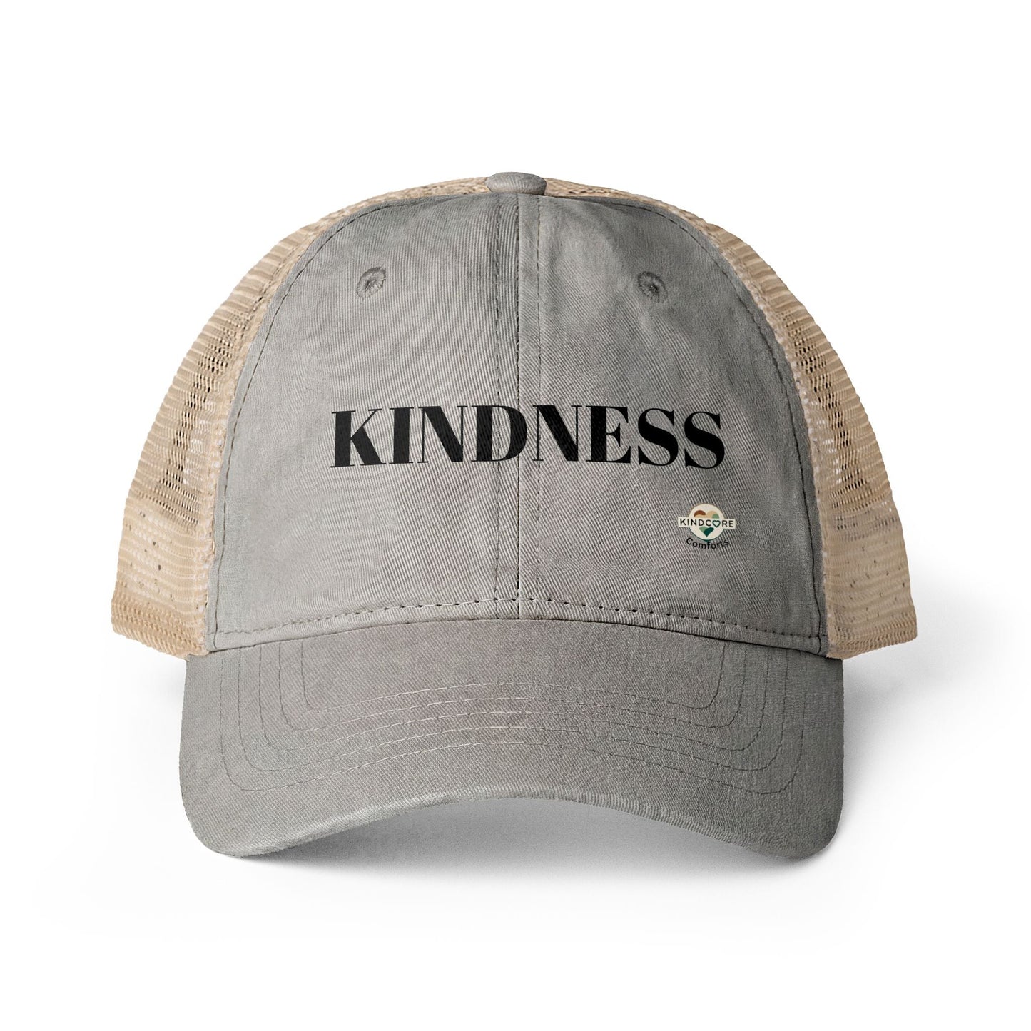 Women's Washed Mesh-Back Cap - Kindcore ComfortsWomen's Washed Mesh-Back CapLight Grey / Polka DotsHatsPrintifyKindcore Comforts14597178911885427622