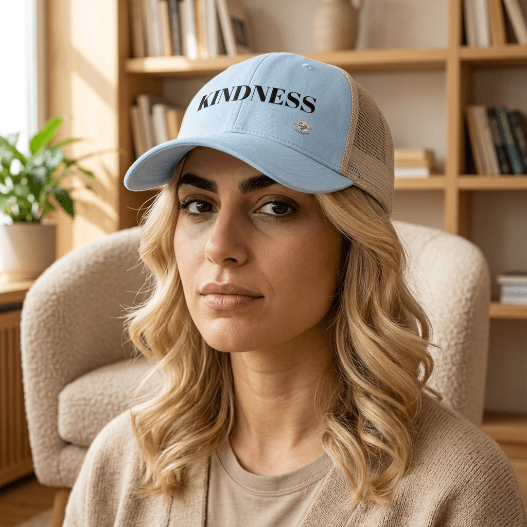 Women's Washed Mesh-Back Cap - Kindcore ComfortsWomen's Washed Mesh-Back CapCashmere Blue / FloralHatsPrintifyKindcore Comforts24432035447259780888