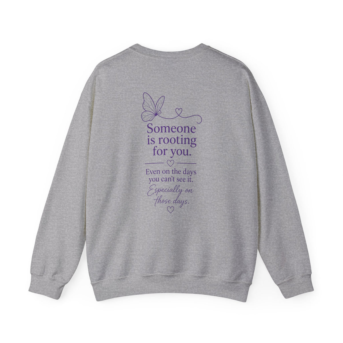 You Are Not Alone Crewneck Sweatshirt — Encouraging Butterfly Comfort Crew - Kindcore ComfortsYou Are Not Alone Crewneck Sweatshirt — Encouraging Butterfly Comfort CrewDark HeatherSweatshirtPrintifyKindcore Comforts32589151374803050110