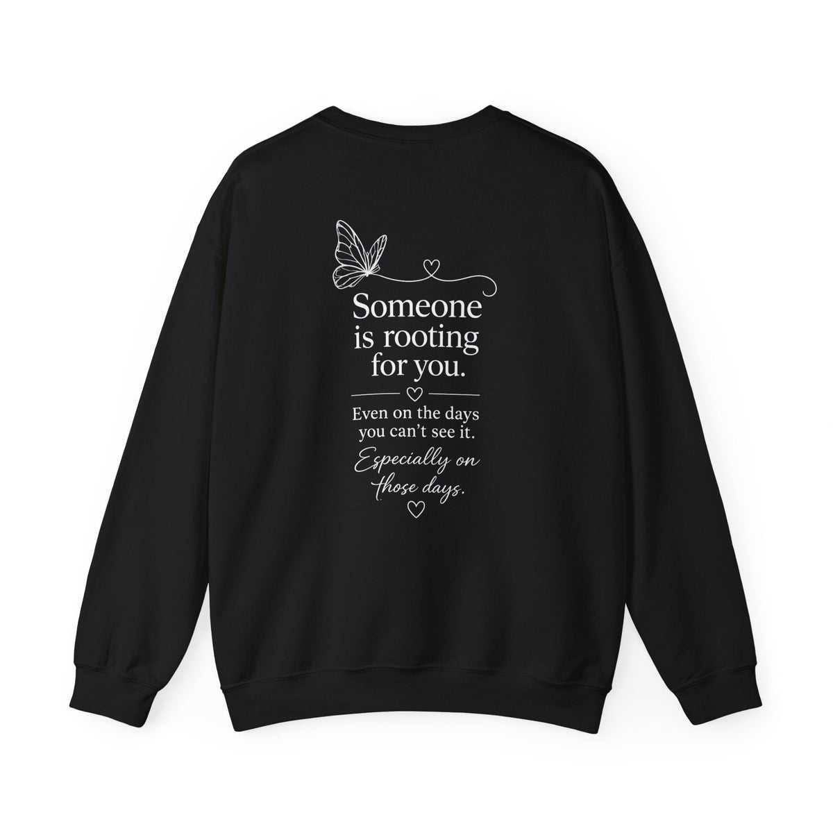 You Are Not Alone Crewneck Sweatshirt — Encouraging Butterfly Comfort Crew - Kindcore ComfortsYou Are Not Alone Crewneck Sweatshirt — Encouraging Butterfly Comfort CrewDark HeatherSweatshirtPrintifyKindcore Comforts32589151374803050110