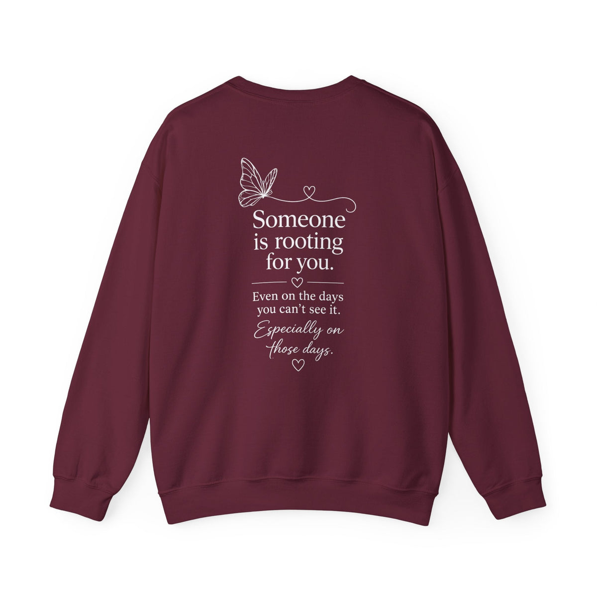 You Are Not Alone Crewneck Sweatshirt — Encouraging Butterfly Comfort Crew - Kindcore ComfortsYou Are Not Alone Crewneck Sweatshirt — Encouraging Butterfly Comfort CrewDark HeatherSweatshirtPrintifyKindcore Comforts32589151374803050110